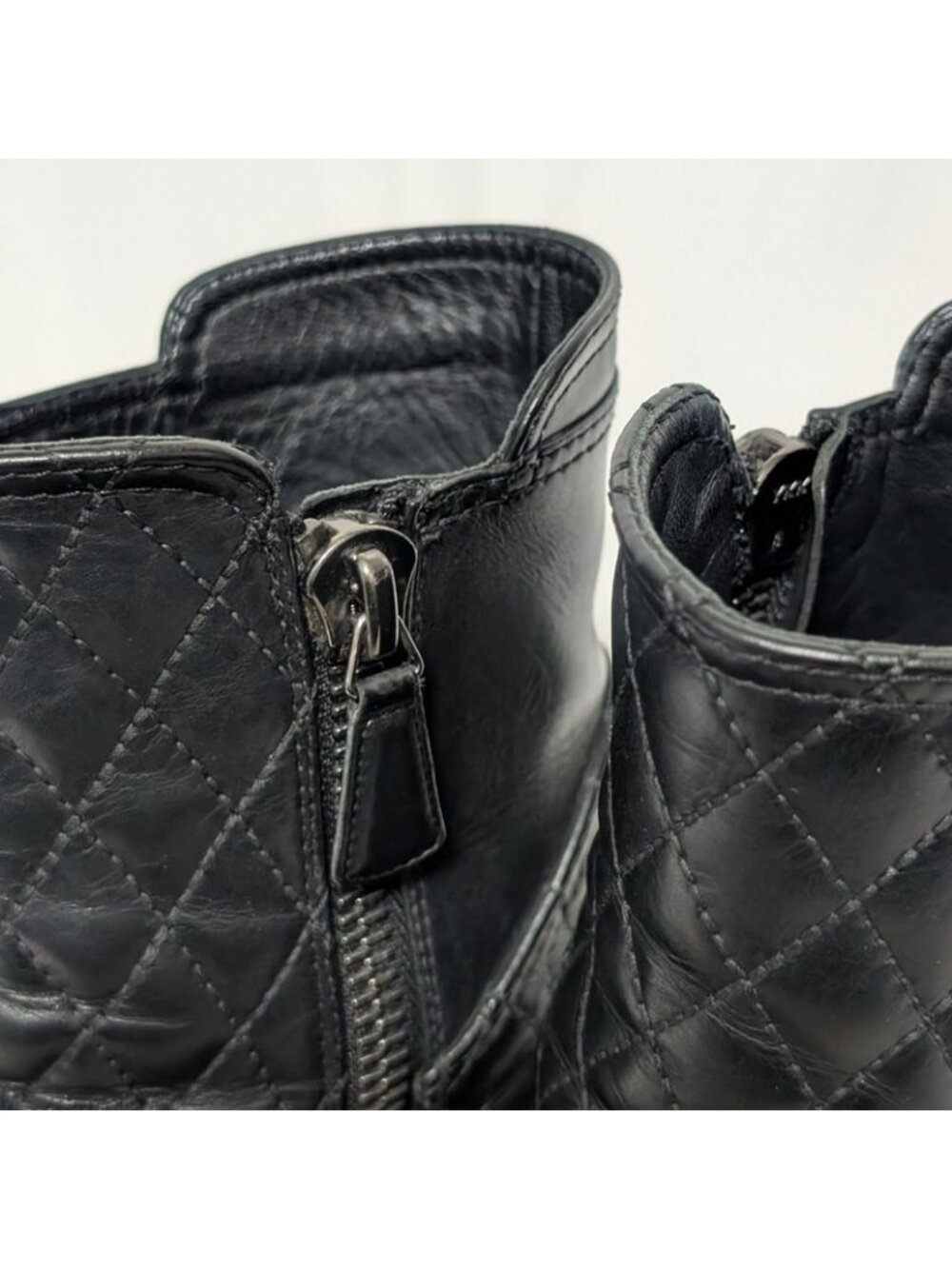 Chanel CC Logo Short Boots Quilted Black - Picture 8 of 10